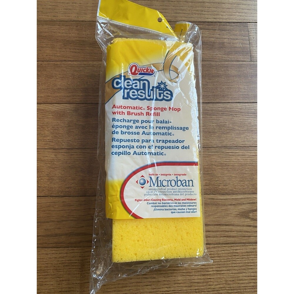 NEW Old Stock 2014 Quickie Sponge Mop Refill Type H Microban 0472CRMB- USA